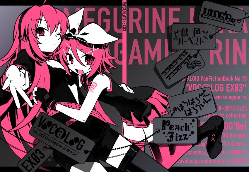 kagamine rin and megurine luka (vocaloid) drawn by negi_(ulog'be)
