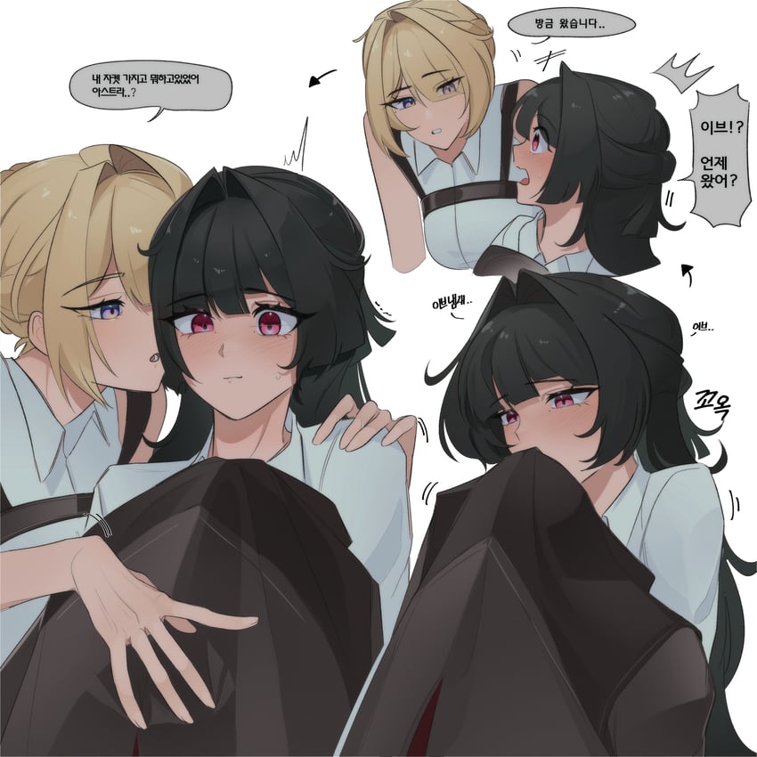 evelyn chevalier and astra yao (zenless zone zero) drawn by mizmizu27