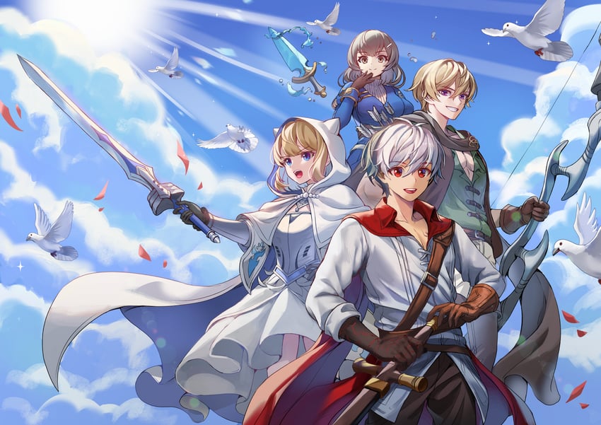 justia, scheherazade, lathel, and gray (brown dust and 1 more) drawn by hc_(razel1)