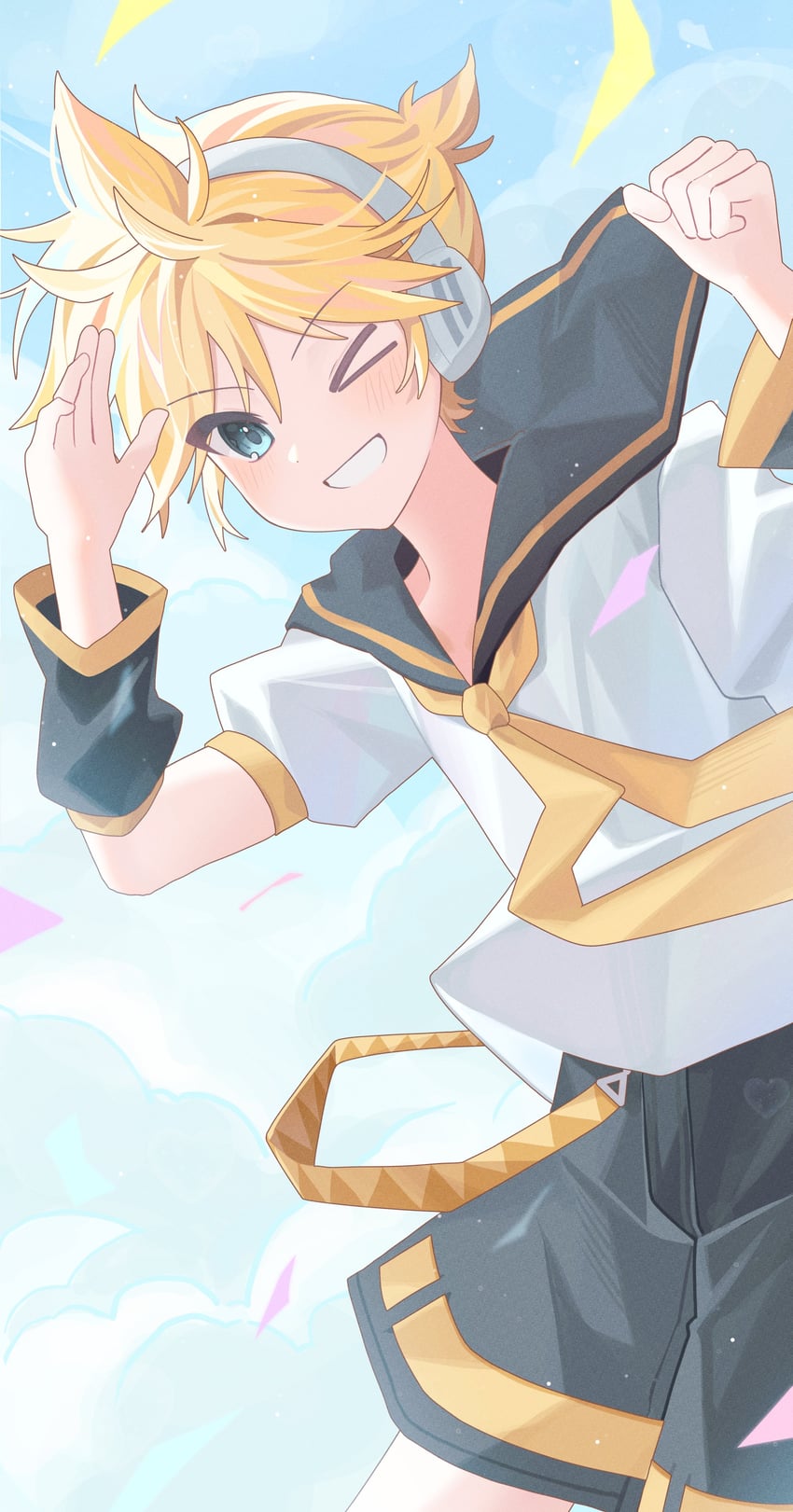 kagamine len (vocaloid and 1 more) drawn by rika_(lxveyaq)