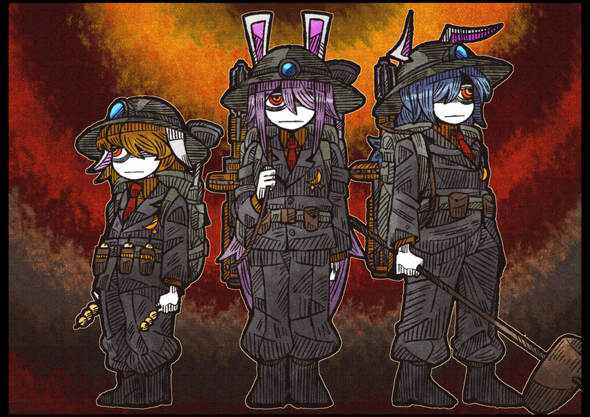 reisen udongein inaba, seiran, and ringo (touhou) drawn by suenari_(peace)