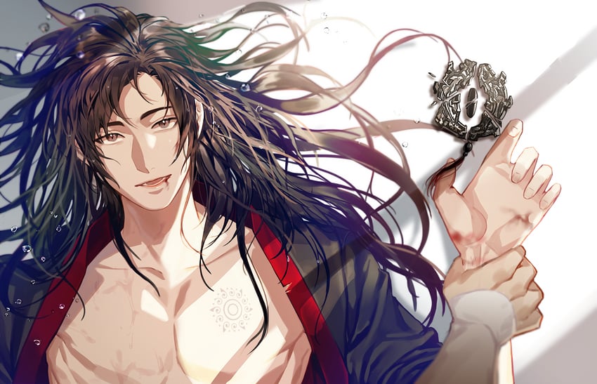 wei wuxian and lan wangji (modao zushi) drawn by jujeop