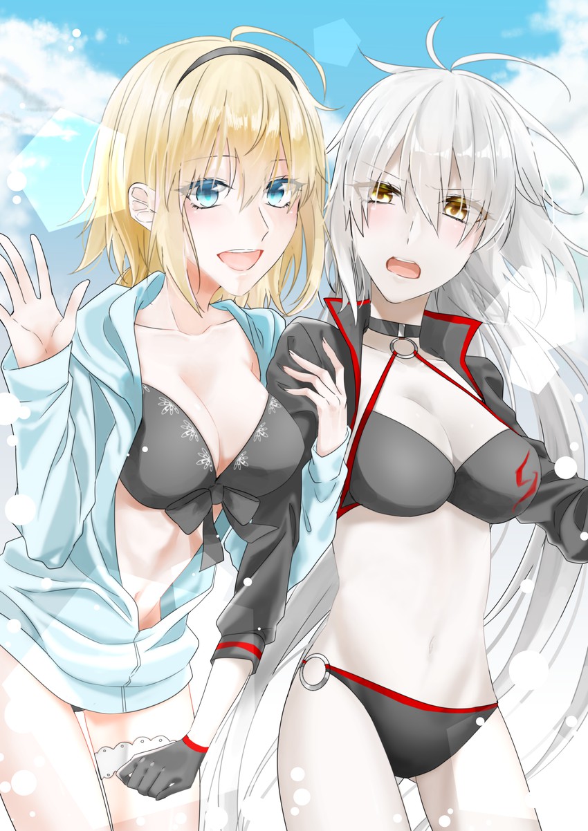 jeanne d'arc alter and jeanne d'arc (fate and 1 more) drawn by hakuya_rei