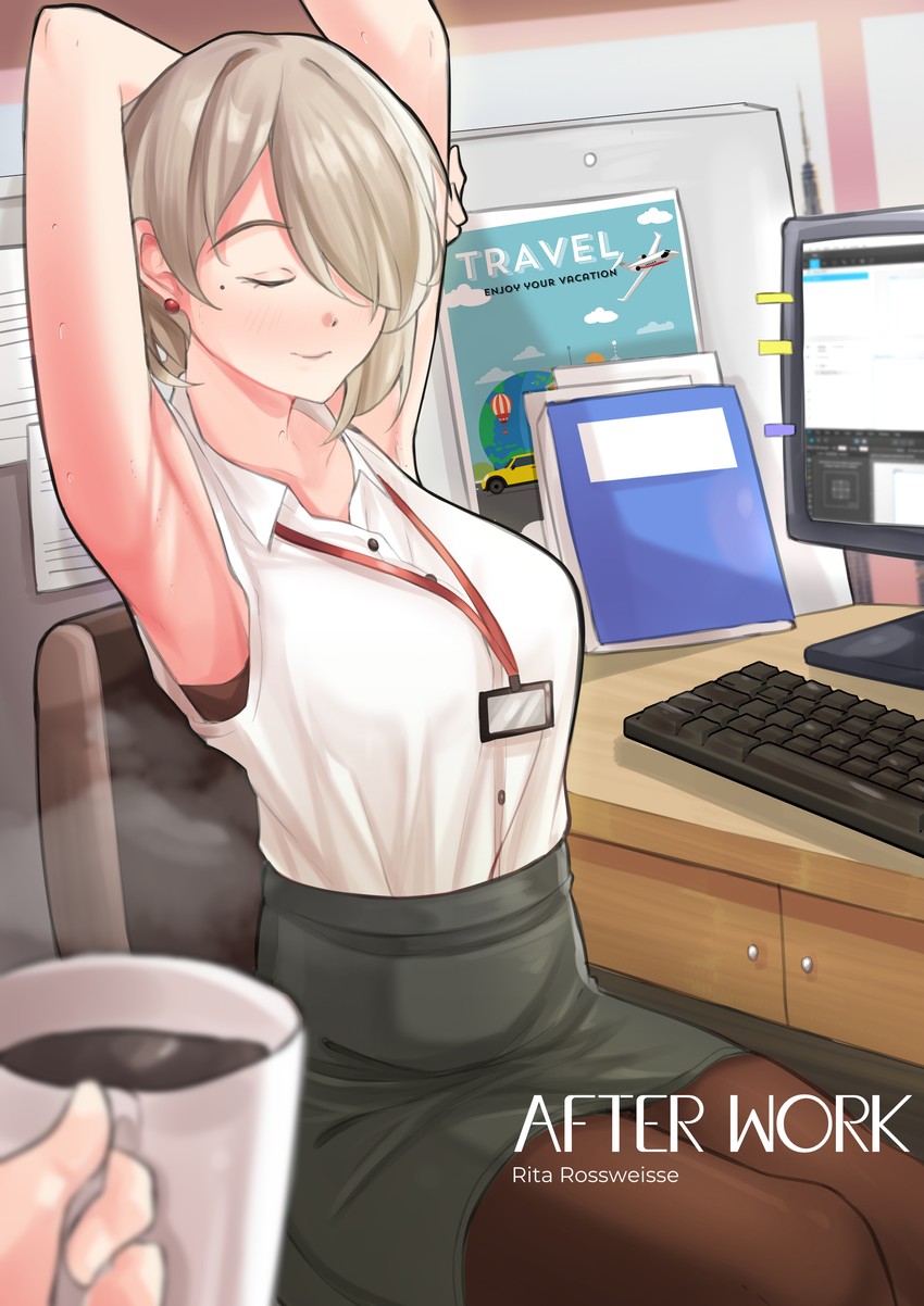 rita rossweisse (honkai and 1 more) drawn by haerge