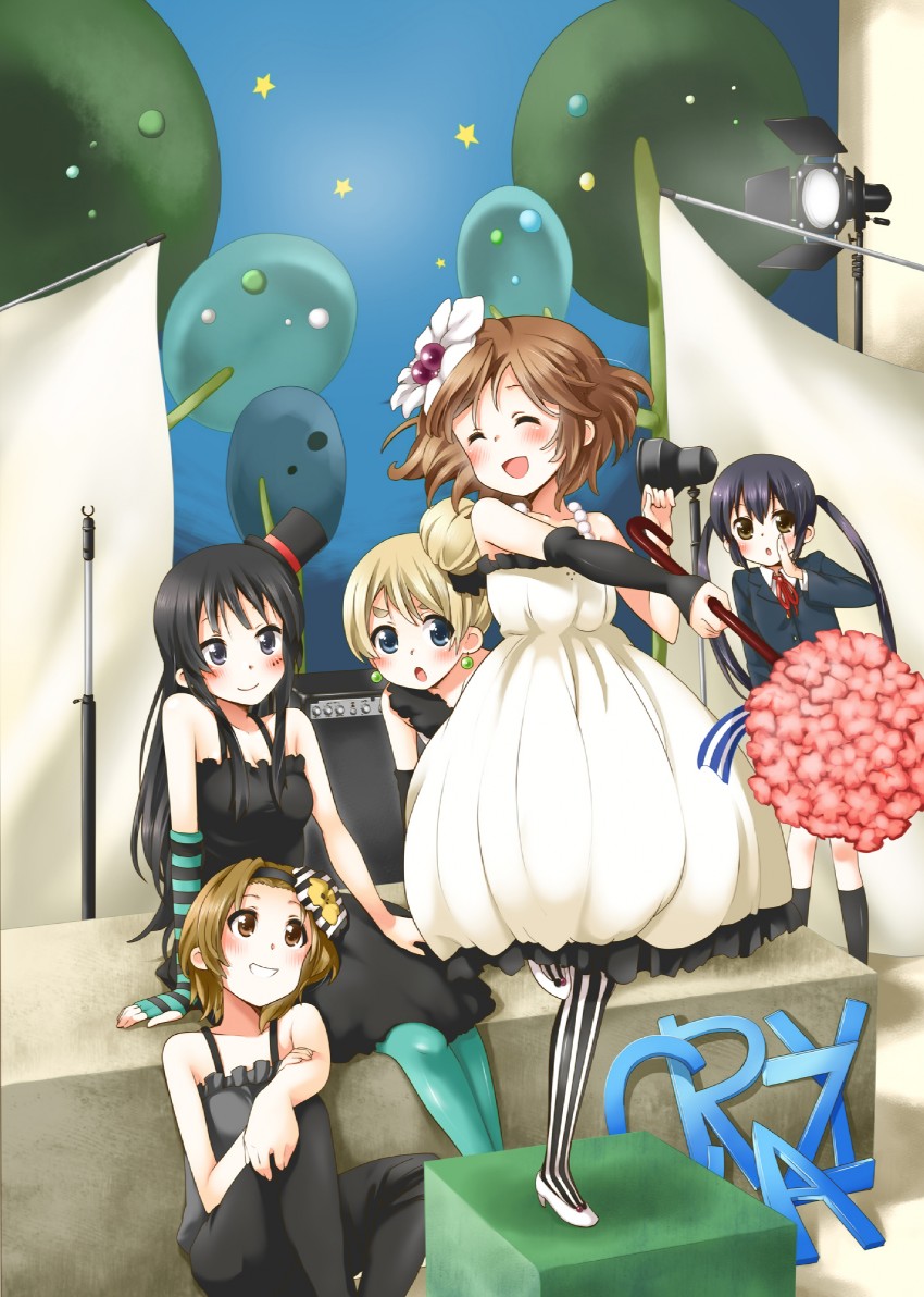 akiyama mio, nakano azusa, hirasawa yui, tainaka ritsu, and kotobuki tsumugi (k-on!) drawn by mitsuki_meia