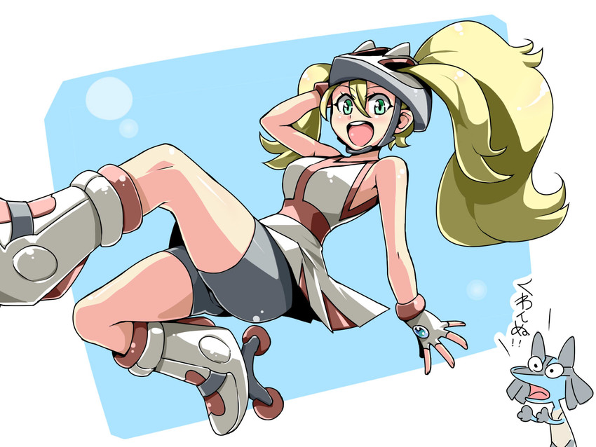 lucario and korrina (pokemon and 1 more) drawn by tukiwani