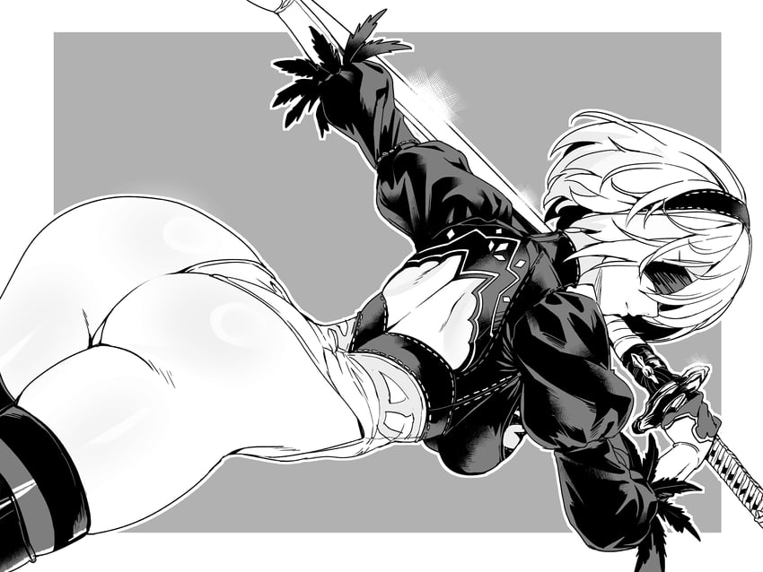 2b (nier and 1 more) drawn by torisan