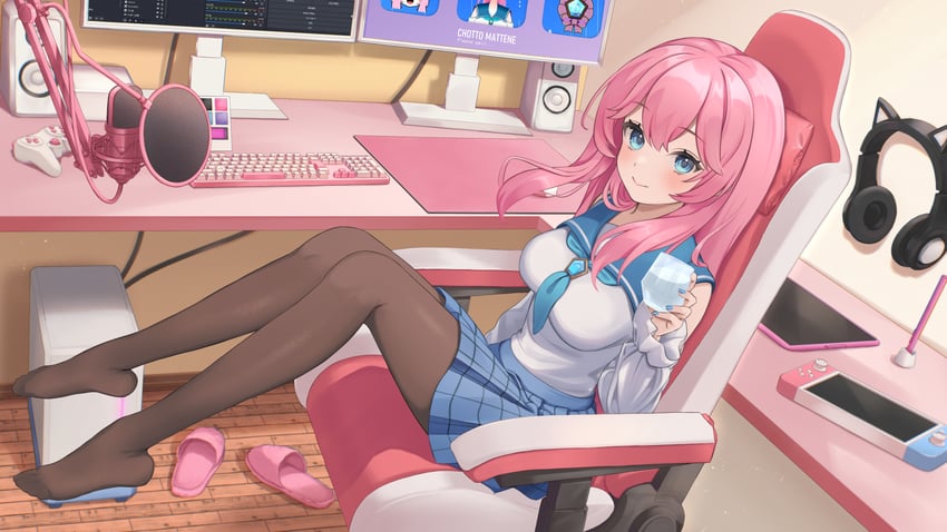 minamich (indie virtual youtuber and 1 more) drawn by hanazawa_ma