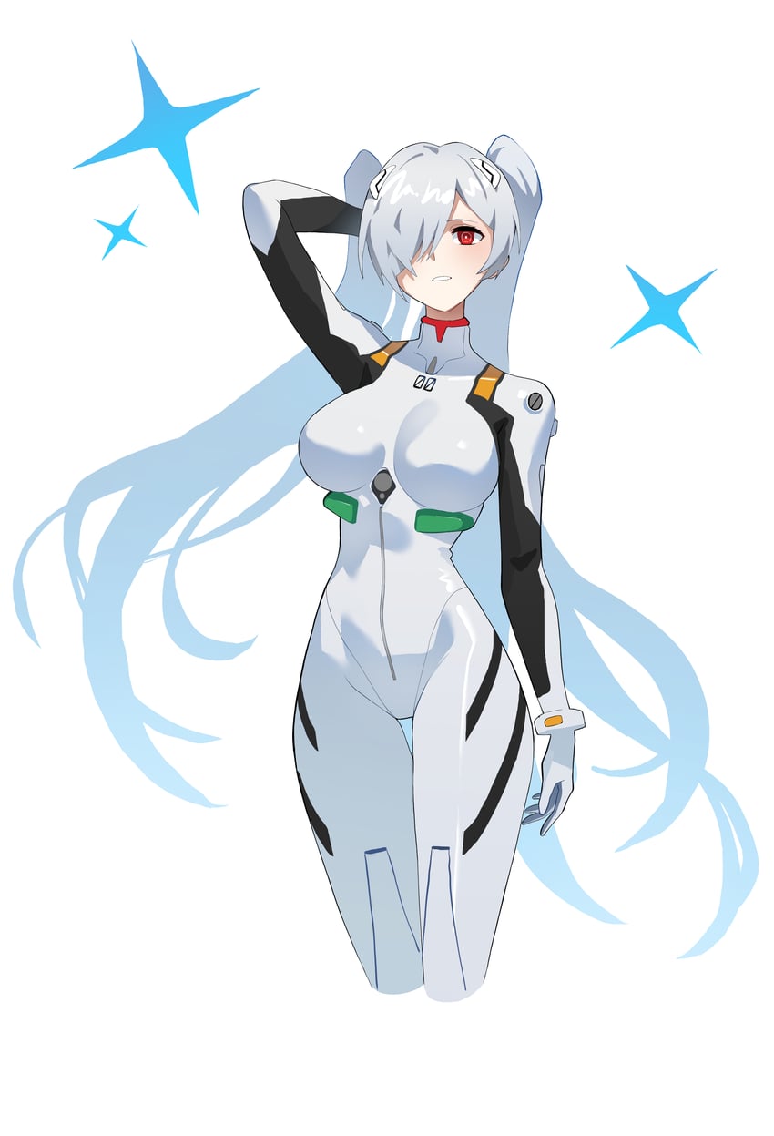 ayanami rei and cinderella (neon genesis evangelion and 3 more) drawn by wge