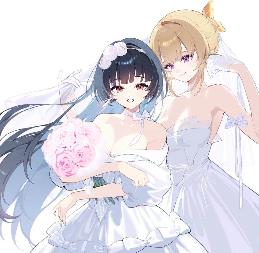 evelyn chevalier and astra yao (zenless zone zero) drawn by adcd
