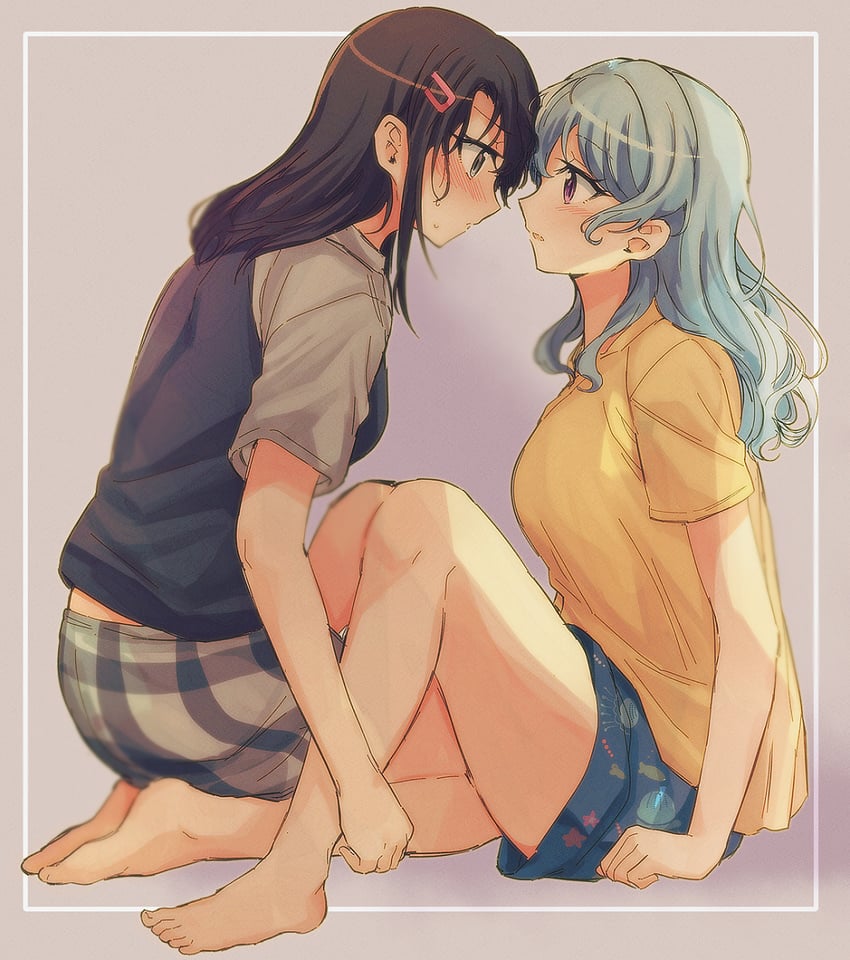 okusawa misaki and matsubara kanon (bang dream!) drawn by opi