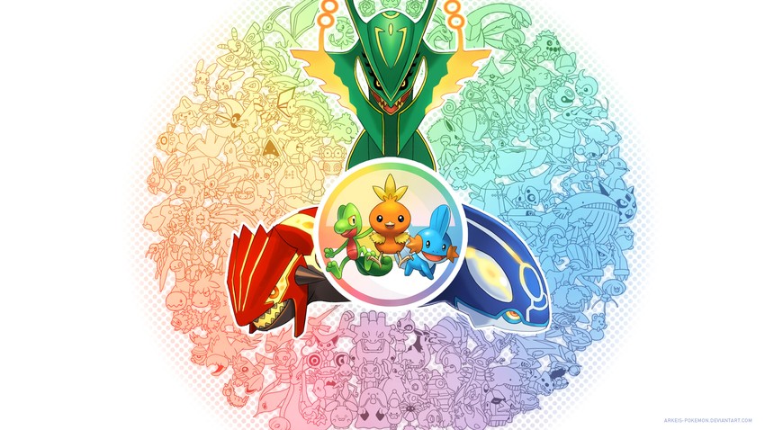 gardevoir, kirlia, jirachi, torchic, mudkip, and 133 more (pokemon) drawn by arkeis-pokemon