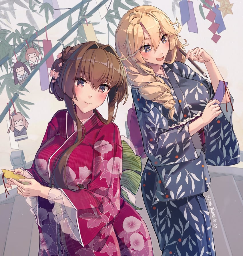 nagato, yamato, mutsu, iowa, and saratoga (kantai collection) drawn by himeyamato
