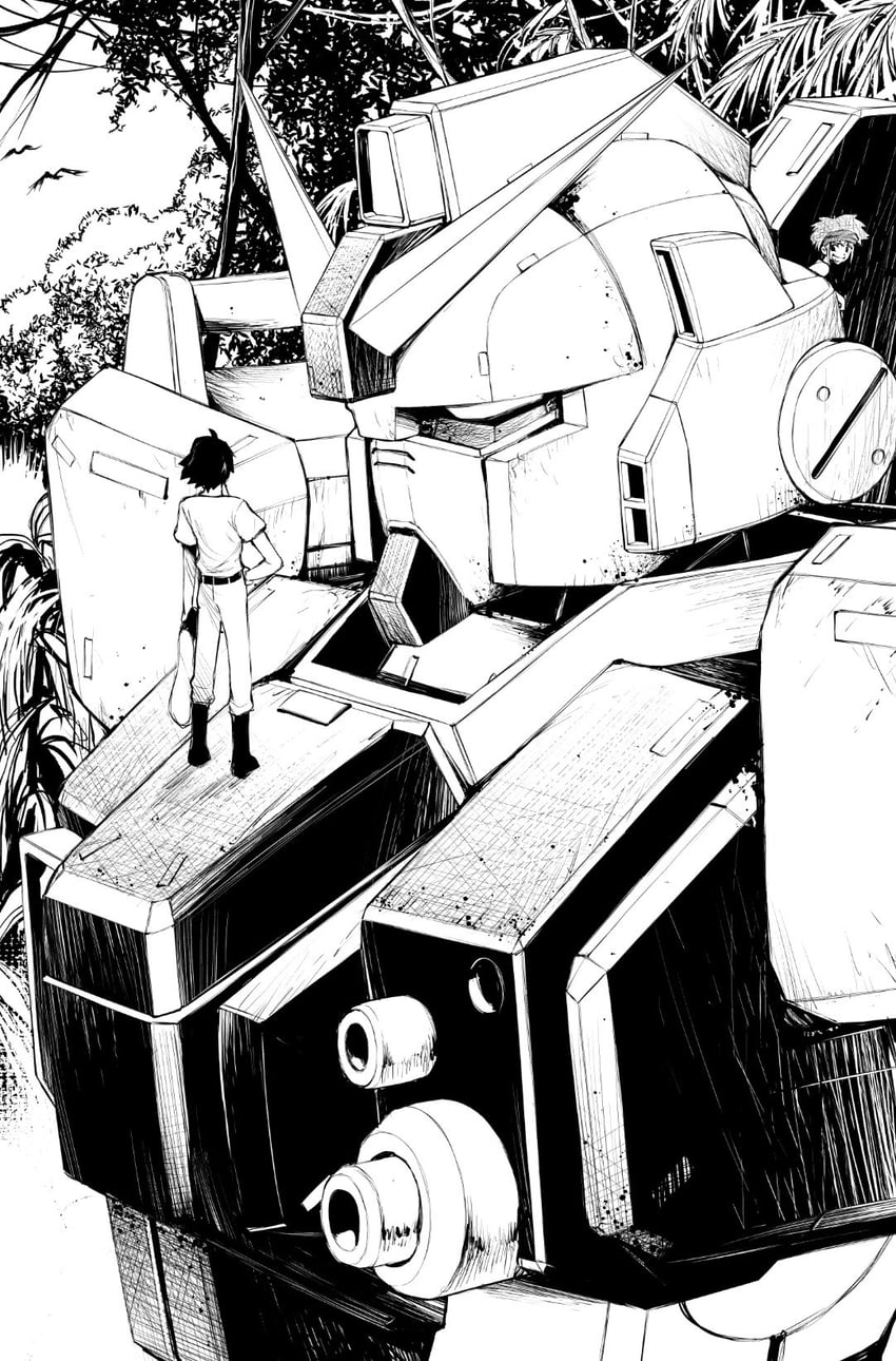 ground gundam, shiro amada, and kiki rosita (gundam and 1 more) drawn by takagi_shuei