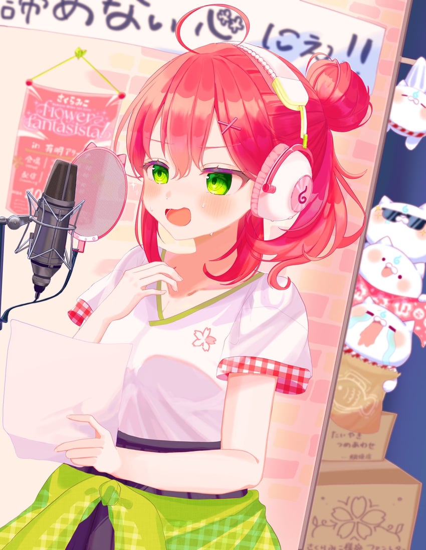 sakura miko and 35p (hololive) drawn by yoka_b_i