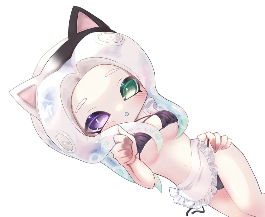 octoling player character and octoling girl (splatoon and 1 more) drawn by akasiyukina_(zrrk4482)
