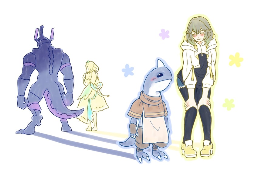 sphene, zoraal ja, and gulool ja (final fantasy and 1 more) drawn by 50qianmi