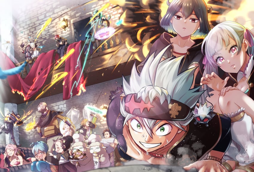 noelle silva, asta, yami sukehiro, secre swallowtail, vanessa enoteca, and 10 more (black clover) drawn by nac_tw
