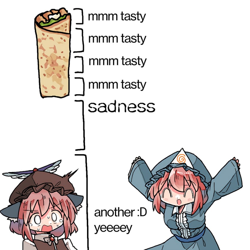 saigyouji yuyuko and mystia lorelei (touhou) drawn by kasuya_baian