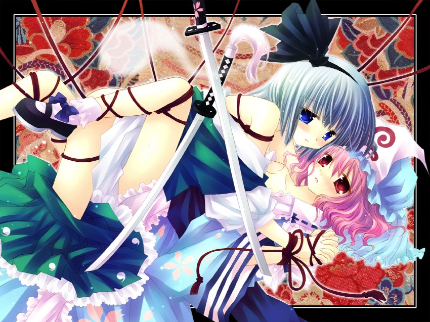 konpaku youmu and saigyouji yuyuko (touhou) drawn by sakurazawa_izumi