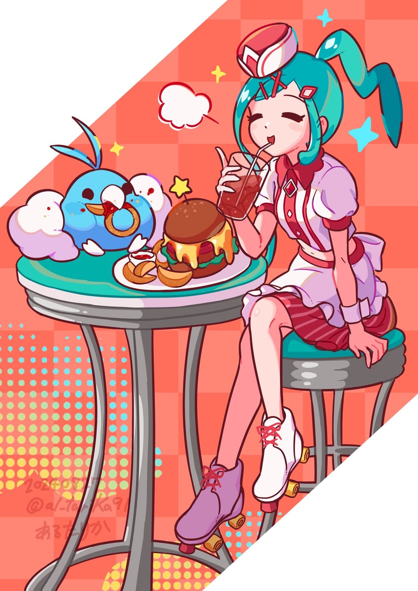 swablu and lisia (pokemon and 1 more) drawn by arutarika_(ri_kaoekaki)