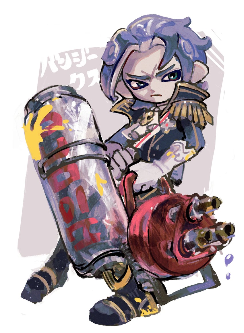 octoling player character, octoling boy, and barok van zieks (splatoon and 2 more) drawn by reba_(akeruna)