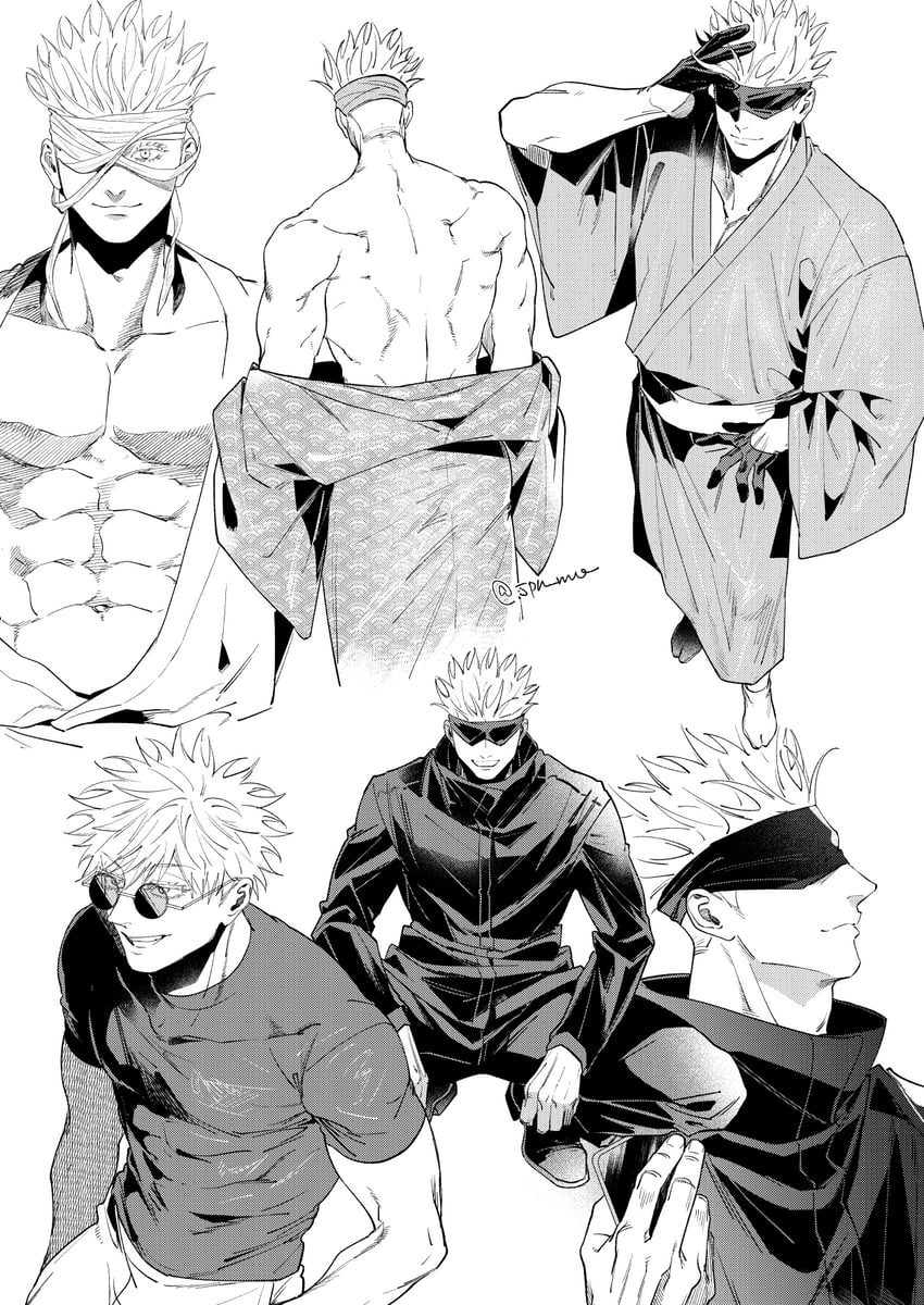 gojou satoru (jujutsu kaisen) drawn by ccccc_(jpn_m0)