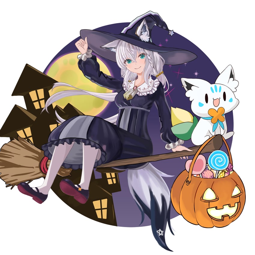shirakami fubuki and sukonbu (hololive) drawn by surume_(hex_mu)
