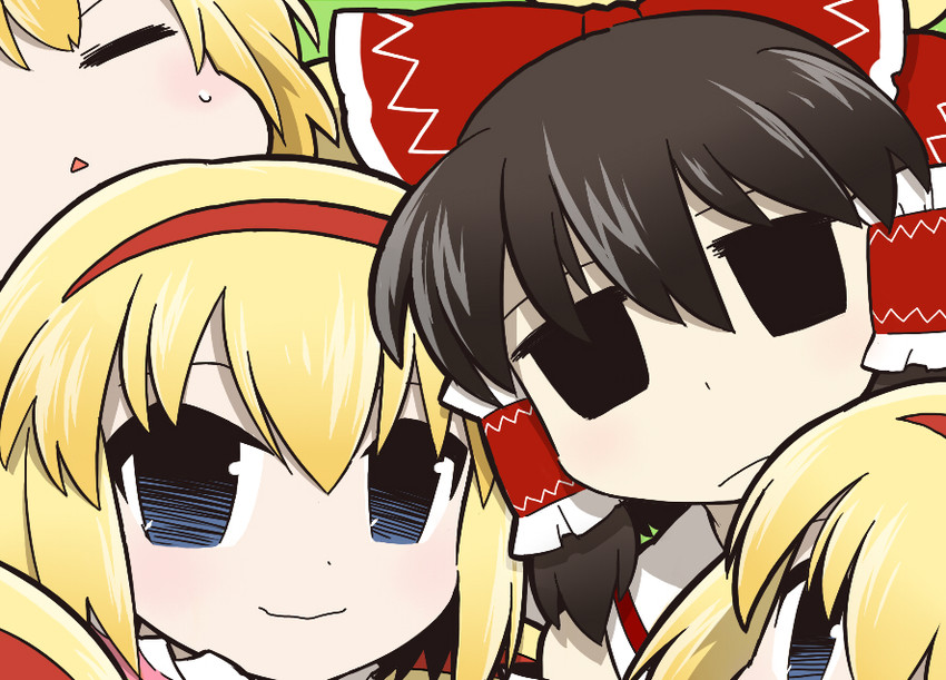 hakurei reimu and alice margatroid (touhou) drawn by ume_(noraneko)