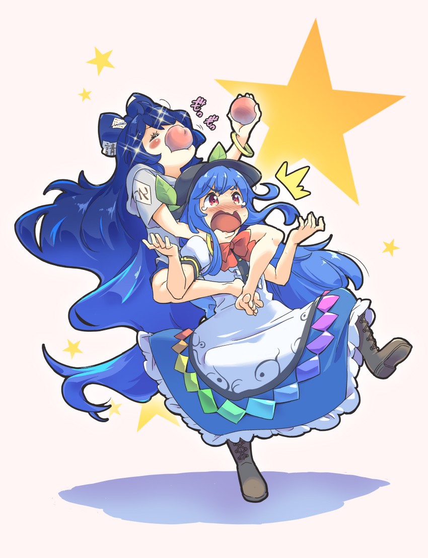 hinanawi tenshi and yorigami shion (touhou) drawn by tanasuke