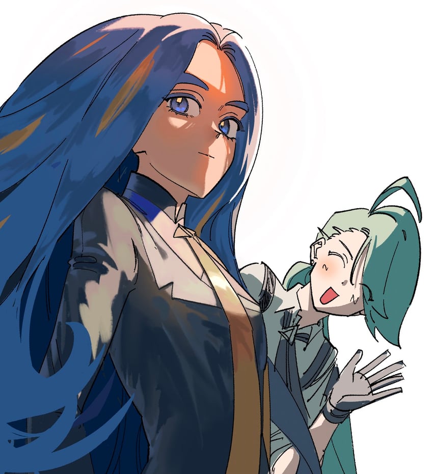 rika and geeta (pokemon and 1 more) drawn by vpfjfevol