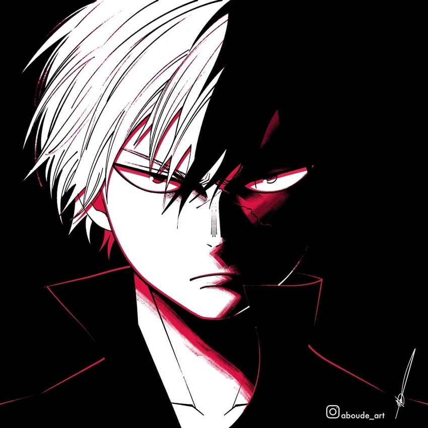 todoroki shoto (boku no hero academia) drawn by aboude_art
