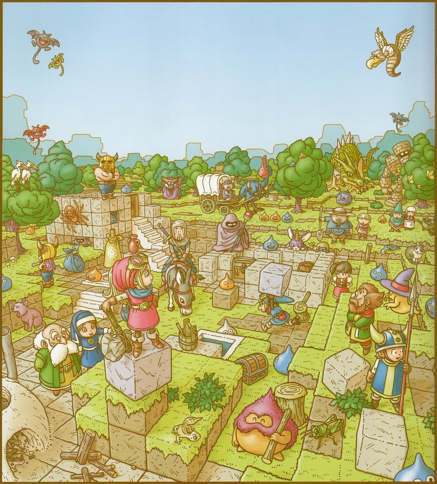 slime, dracky, metal slime, dragon lord, she-slime, and 16 more (dragon quest and 1 more) drawn by toriyama_akira