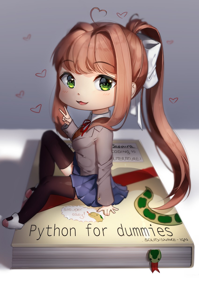 monika (doki doki literature club and 1 more) drawn by sasoura