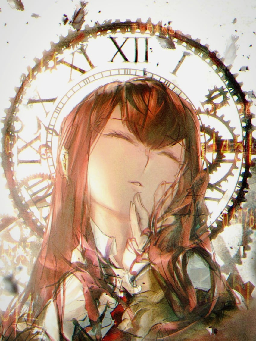 makise kurisu (science adventure and 1 more) drawn by cancer.b0ss