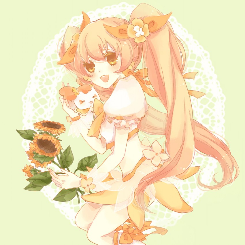myoudouin itsuki, cure sunshine, and potpourri (precure and 1 more) drawn by ichiko_(vein)