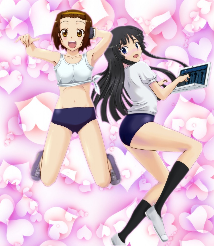 akiyama mio and tainaka ritsu (k-on!) drawn by souma_nouma