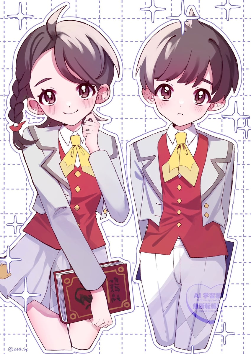 juliana, florian, and rosa (pokemon and 2 more) drawn by na8_8n