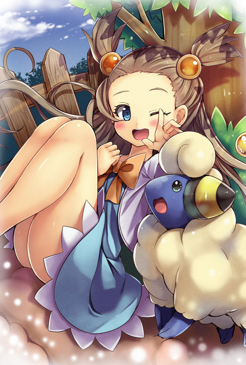 jasmine and mareep (pokemon and 2 more) drawn by yuki_usagi_(snowcanvas)