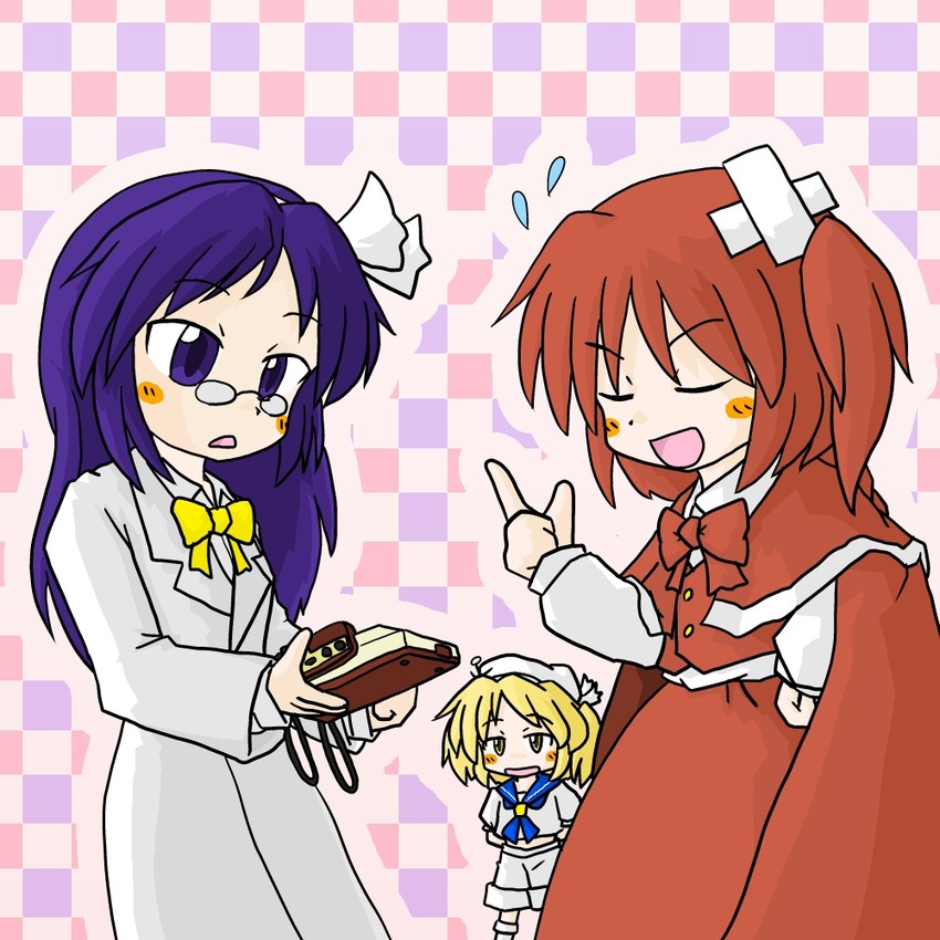 okazaki yumemi, kitashirakawa chiyuri, and asakura rikako (touhou and 1 more) drawn by habu_takehiro
