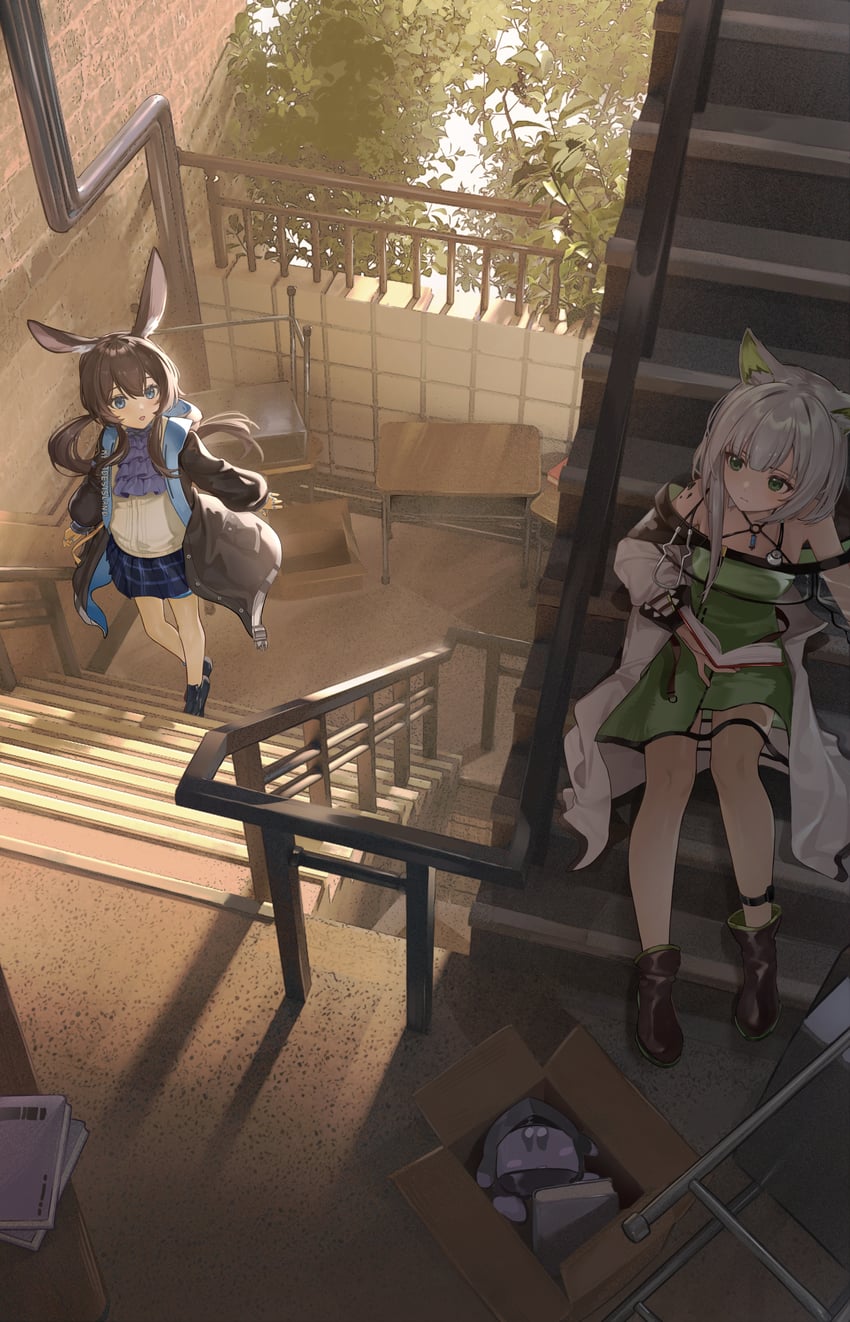 doctor, amiya, and kal'tsit (arknights) drawn by oeuia