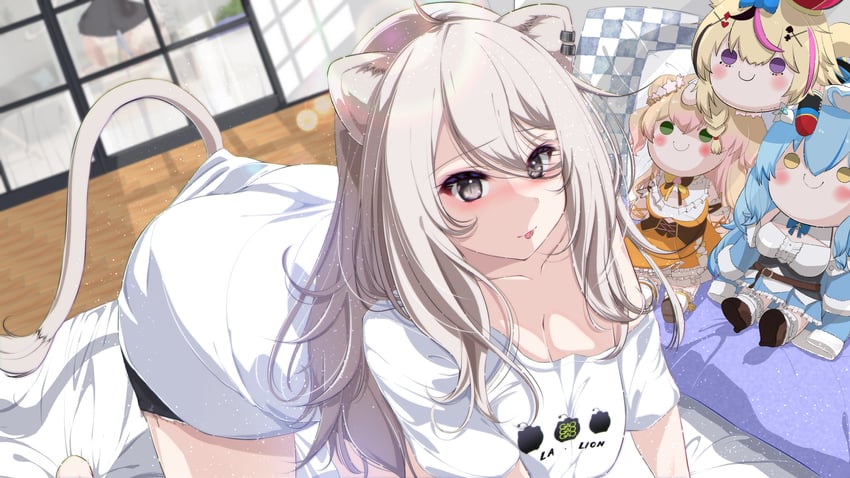 yukihana lamy, shishiro botan, omaru polka, and momosuzu nene (hololive) drawn by hiro_(phese)