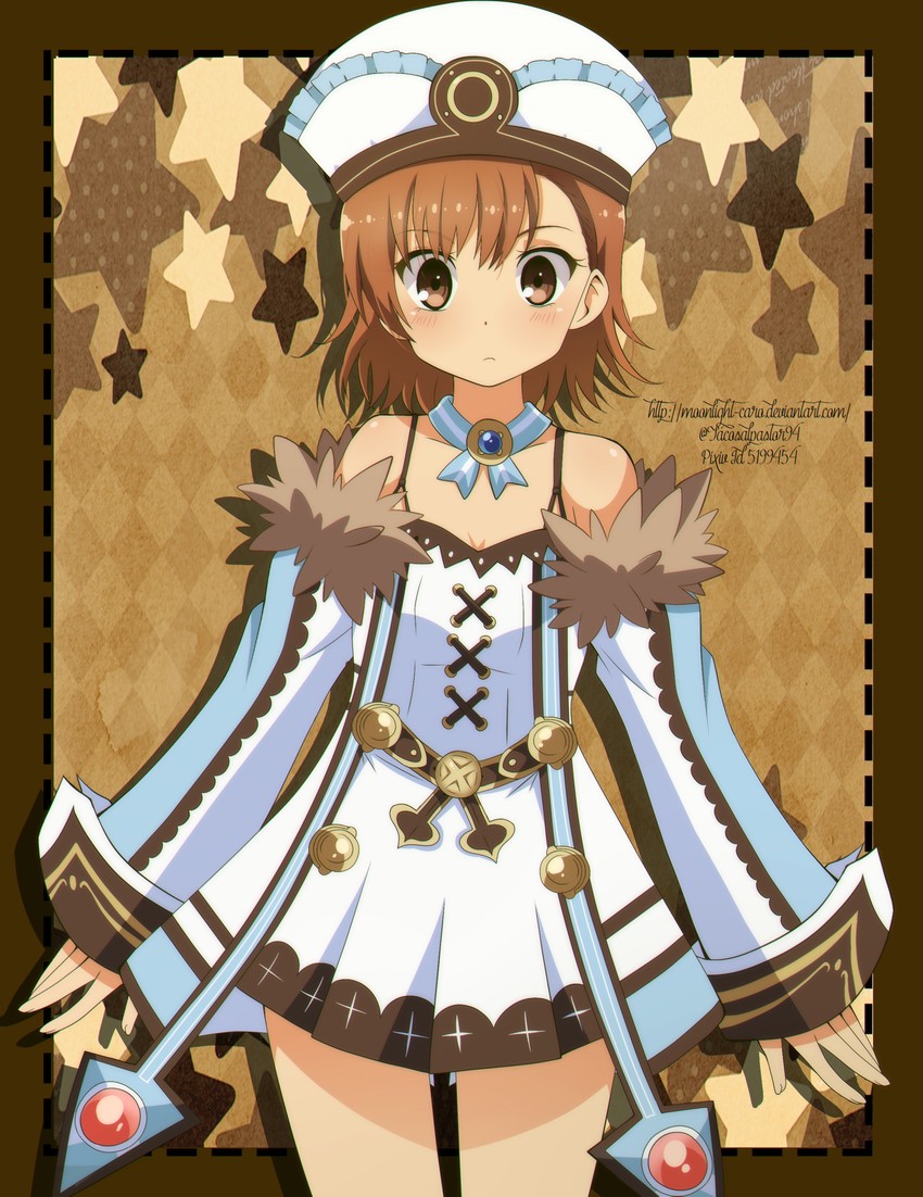 misaka mikoto and blanc (toaru majutsu no index and 2 more) drawn by caro-xy