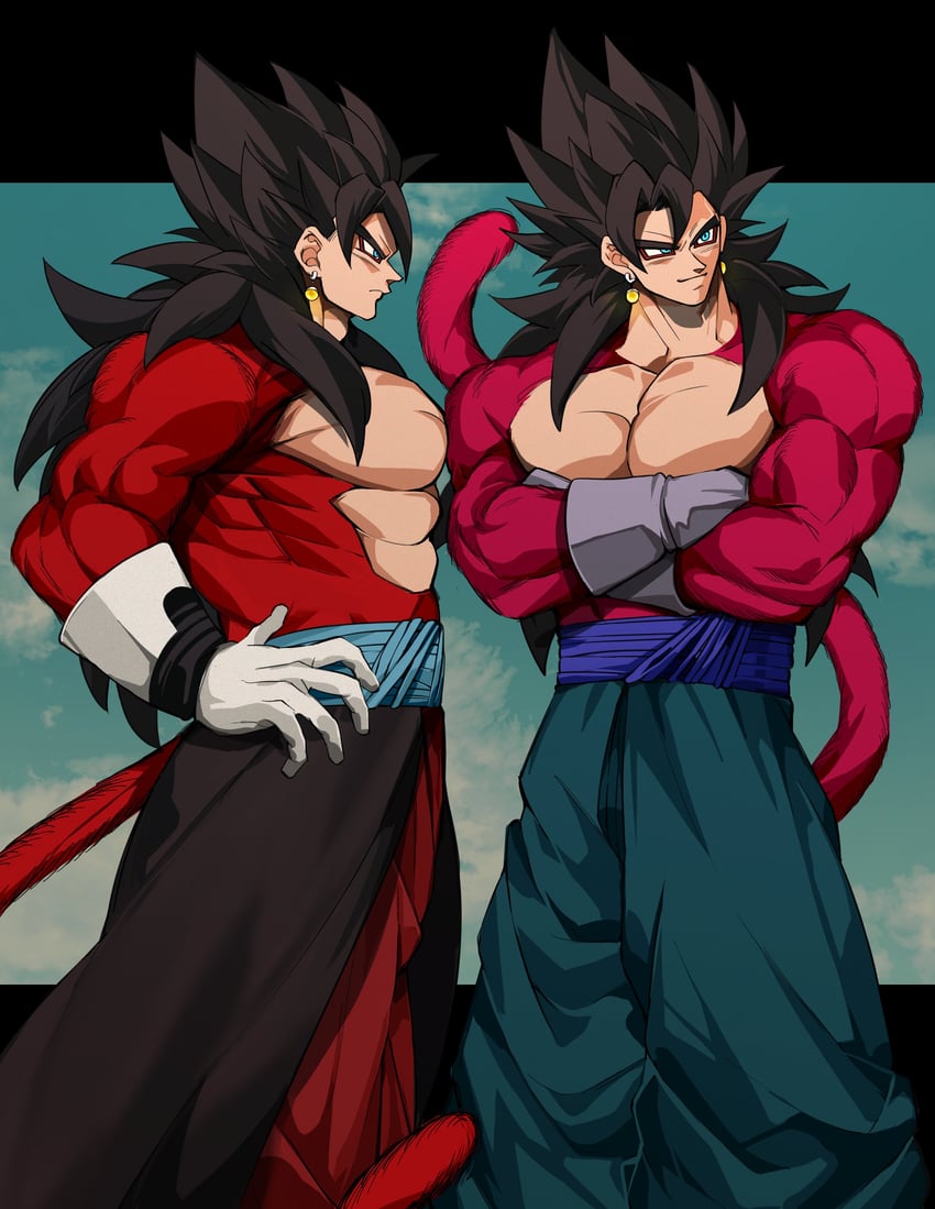vegetto and vegetto (dragon ball and 2 more) drawn by gigatan_d