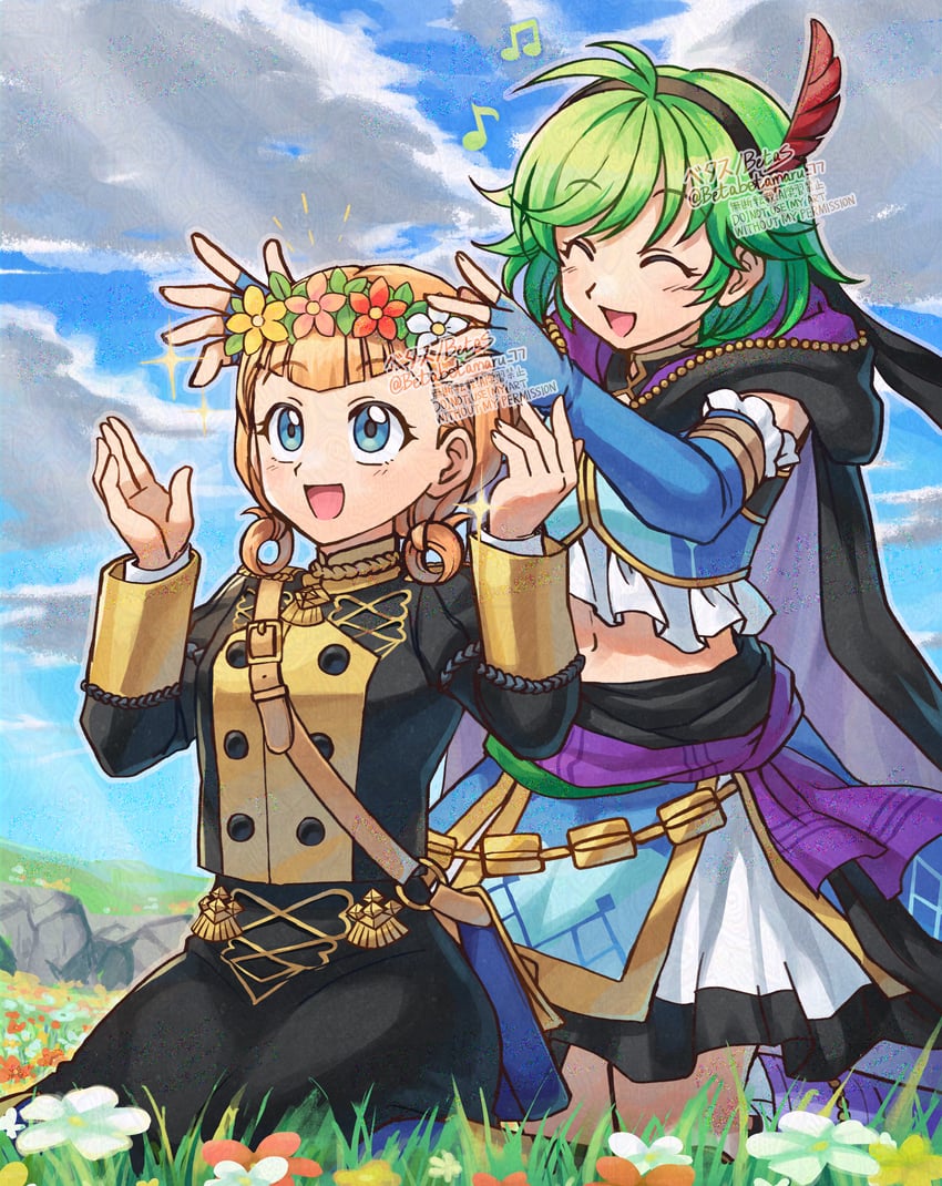 annette fantine dominic and nino (fire emblem and 3 more) drawn by betabetamaru