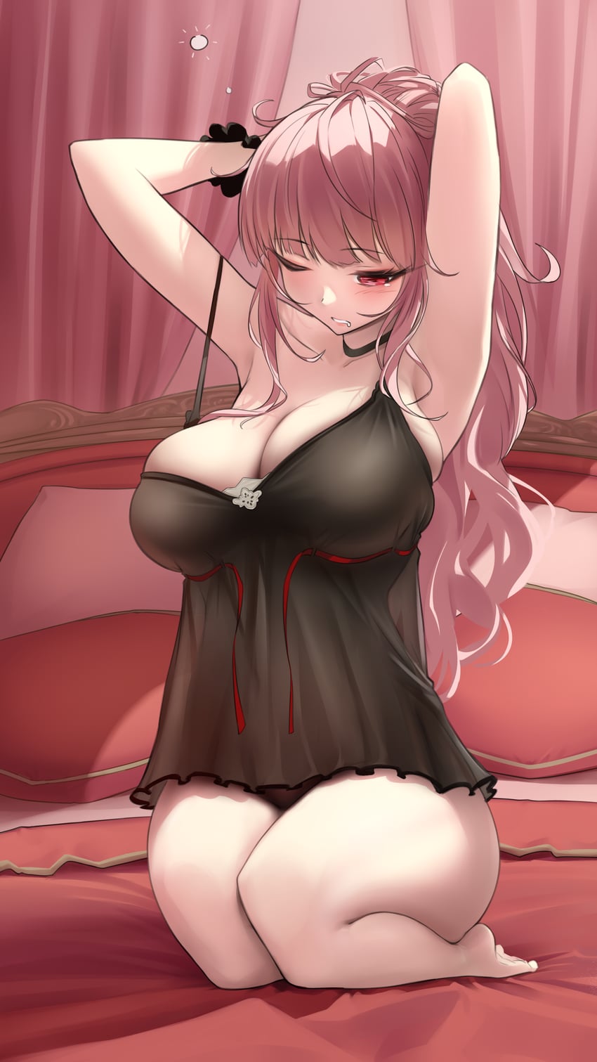 mori calliope (hololive and 1 more) drawn by somebody_(leiking00)