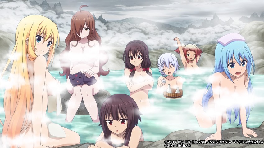 megumin, aqua, darkness, yunyun, wiz, and 3 more (kono subarashii sekai ni shukufuku wo!)