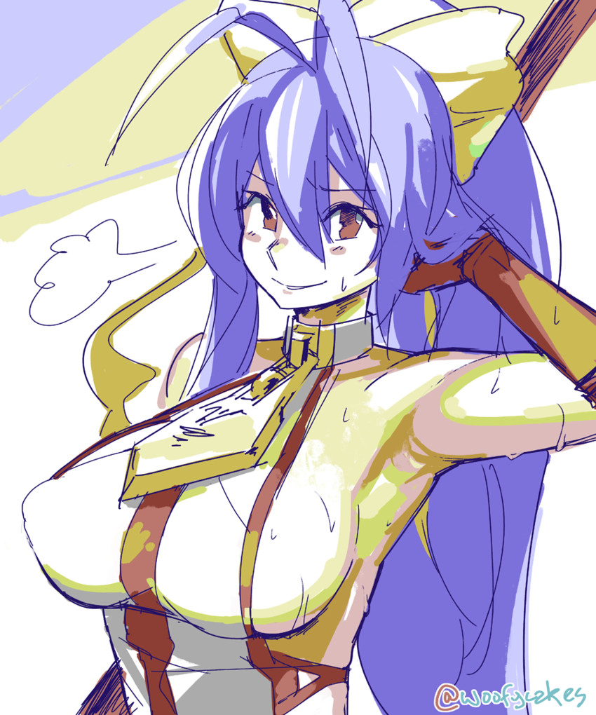 mai natsume (blazblue and 2 more) drawn by woofycakes