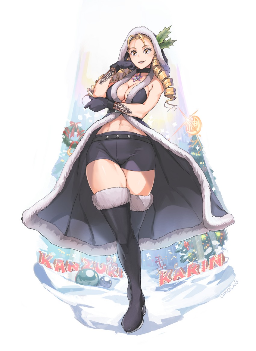 kanzuki karin (street fighter and 1 more) drawn by amado_(shin)