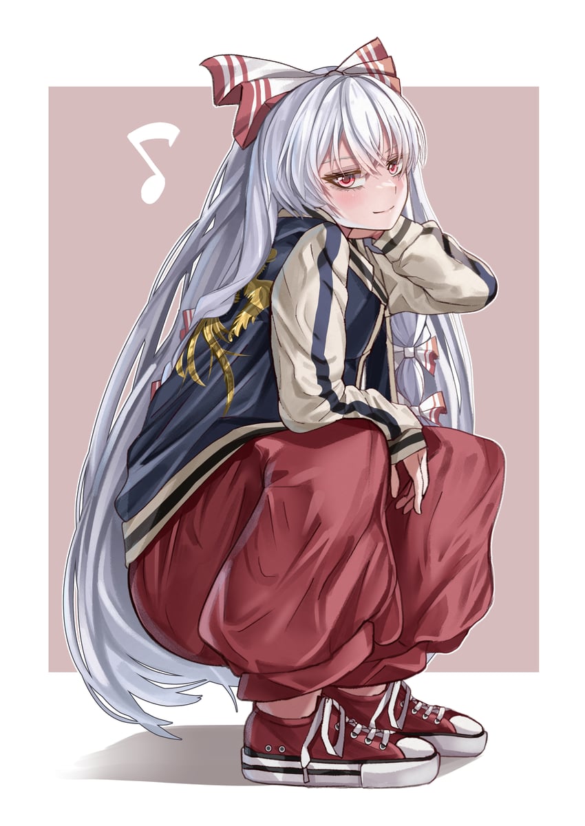 fujiwara no mokou (touhou) drawn by mahoro_(minase_mahoro)